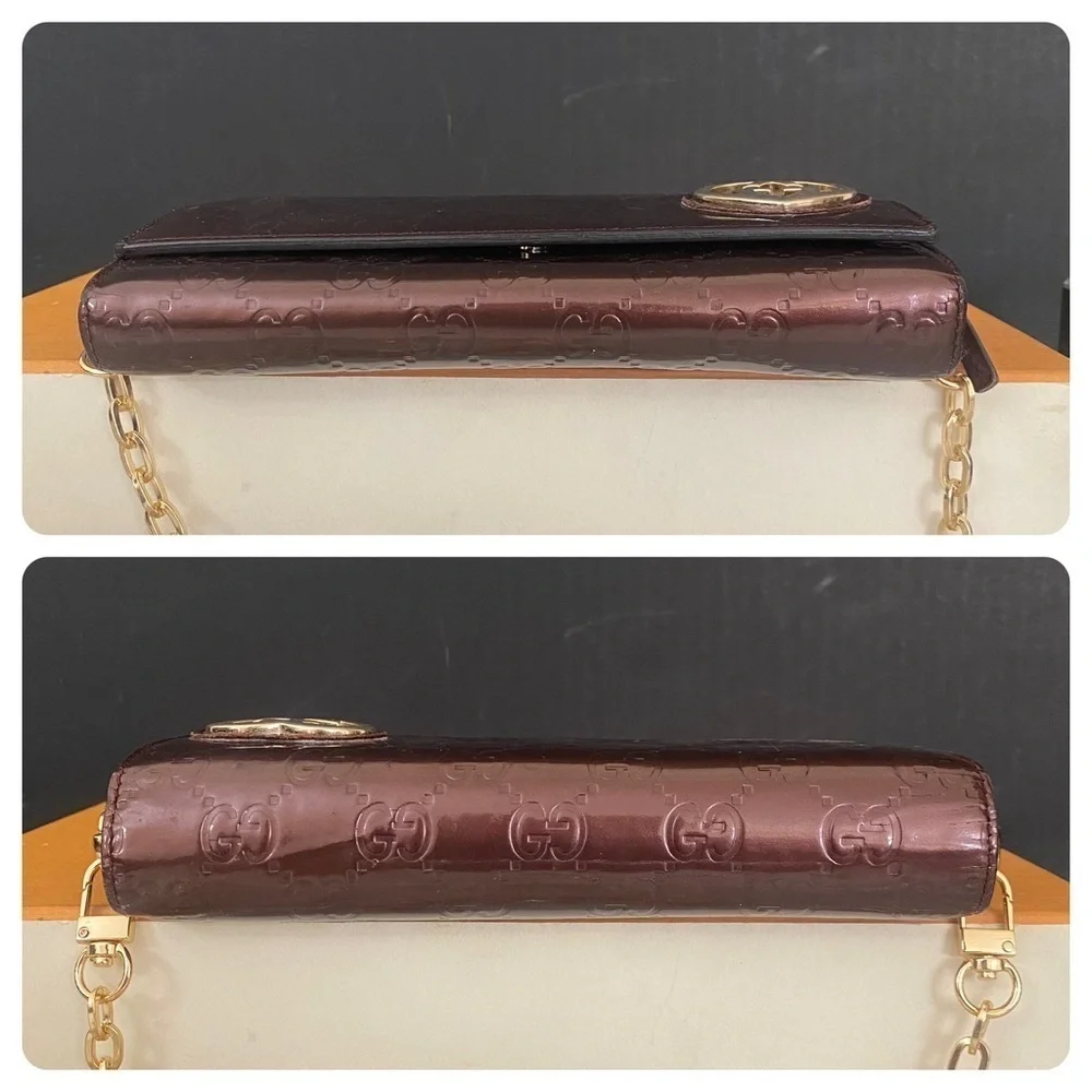 GUCCI GG Heart Patent Leather Wallet to Crossbody Bag 💼 - Picture 11 of 16